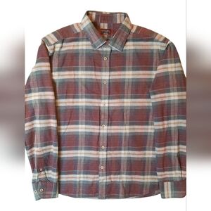 UNTUCKit Shirt Mens Large Red Plaid Flannel Button Down Preppy Business Travel